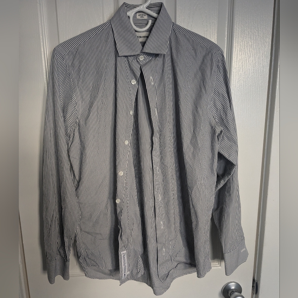 Men's Striped Black and White Shirt